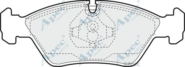 APEC BRAKING Комплект тормозных колодок, дисковый тормоз PAD376
